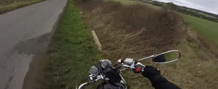 Rider crashing at low speed