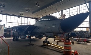 This Is the Last American F-14 Tomcat To Fly, Awaits a Full Restoration in This Hangar