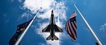 This Is the Most American Photo You’ll See All Weekend: Fighter Planes, Racing and Flags