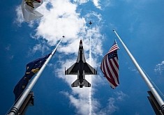 This Is the Most American Photo You’ll See All Weekend: Fighter Planes, Racing and Flags
