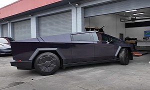 This Is the World's First Tesla Cybertruck in Midnight Purple