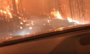 This is What Driving in Hell Looks Like: Father, Son Escape Montana Wildfire