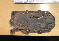 This Is What the Model S Battery Pack Fuse Box Cover Looks Like After Some Years