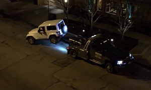 This Jeep Wrangles Out of Being Towed Away
