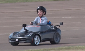 This Kid’s Power Wheels C7 Corvette Stingray Can Do Donuts