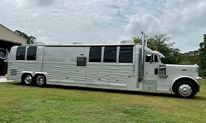 This Kingsley Coach Motorhome Is a Luxury Lodge on Wheels With a Peterbilt Cab