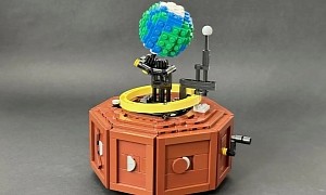 This LEGO Ideas Earth and Moon Orrery Has Amazing Details With Moon Phases