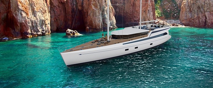 Oceanbel 40 is a contemporary take on the classic sail yacht, with luxurious features and high performance