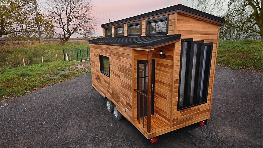 The Escapade tiny house flaunts a uniquely stylish construction