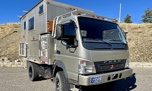 This Mitsubishi Fuso Box Truck Transformed Into a Badass 4x4 Overland Camper
