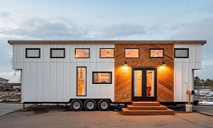 This Modern Farmhouse-Style Home on Wheels Is Actually a Tiny Mansion