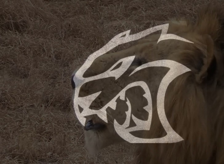 SRT Hellcat logo vs lion