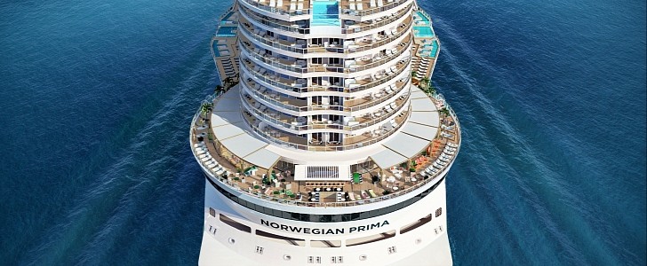 The Norwegian Prima cruise ship boasts the world's largest racetrack at sea of its kind