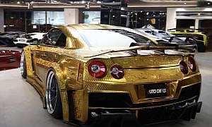 This Nissan GT-R Covered in 24-Carat Gold Has Been for Sale for Years, Nobody Wants It