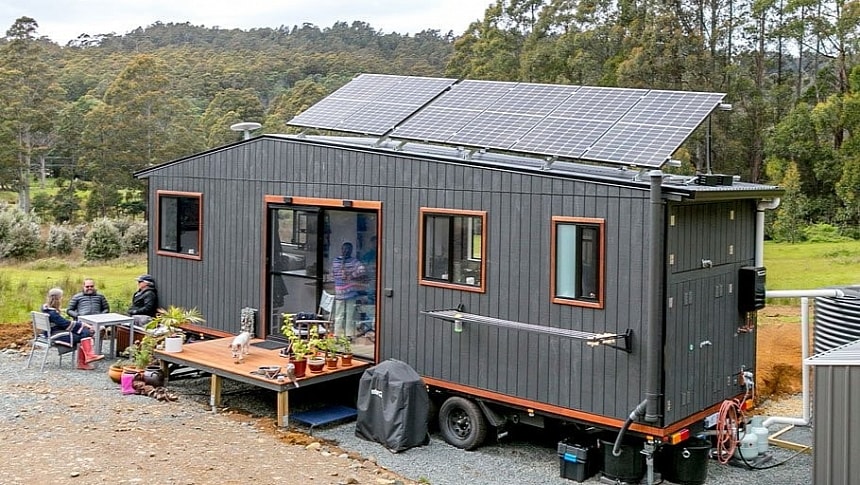 This tiny house is fully off-grid and adapted for full-time living