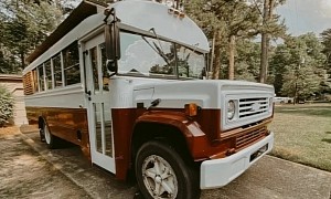 This Old Chevy Bus Was Turned Into an Off-Grid Skoolie That Oozes Rustic Charm
