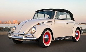 This One-Off Tesla-Powered 1965 VW Beetle Convertible Can Be Yours for $10