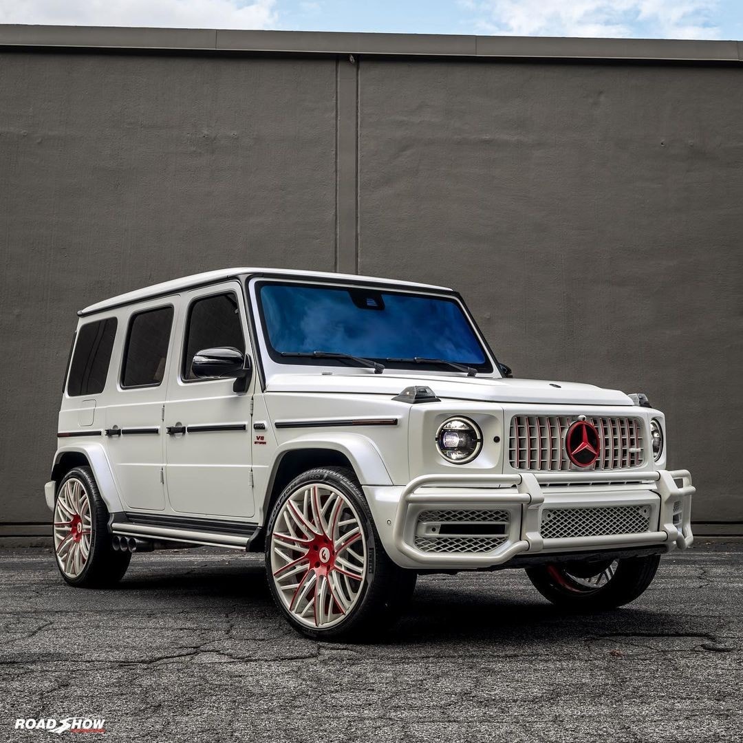 This Pearl White Satin Mercedes-AMG G 63 Is Custom-Made for an NFL