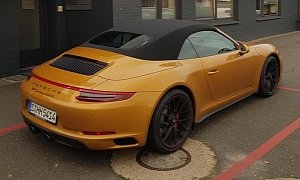 This Porsche 911 GTS Secretly Uses 911 Turbo S Exclusive Gold Yellow Metallic