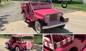 This Rare 1959 Willys Jeep Gala Is a Pink Candy Stripe Gem