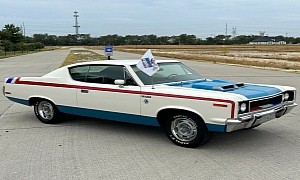 This Red White and Blue AMC Rebel Machine is an Apple Pie on Four Wheels