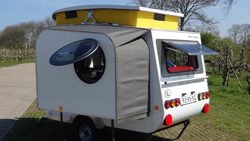 Hand-built micro camper