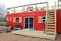 This Rustic Shipping Container Tiny Home Boasts a Full Rooftop Deck and Walk-In Closet