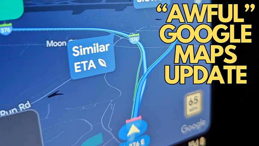 The new Google Maps on Android Auto