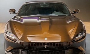 This Sexy Copper-Toned Ferrari Roma Is Seductive Enough to Knock You off Your Feet