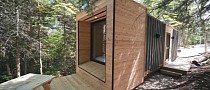 This Shipping Container Tiny Cabin Hides a Modern Interior Filled With Amenities
