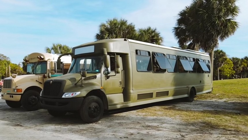 Shuttle Bus Converted Into a Bohemian-Style Mobile Home