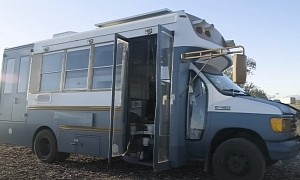 This Shuttle Bus Mobile Home Is a Low-Budget Build With a Recirculating Shower