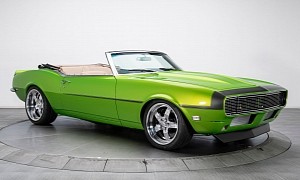 This Snakeskin Green 1968 Chevrolet Camaro SS Flexes LS V8 Muscle