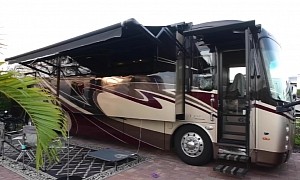 This Spacious and Luxurious Class A RV Comes With Two Baths and a King-Size Bed