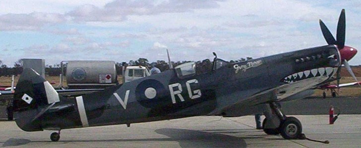 Restored Spitfire on display at the Temora Aviation Museum, NSW, Australia