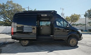 This Sprinter Is a Blacked Out, Off-Grid-Capable Camper Designed To Accommodate K9 Units