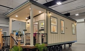 This Stylish Tiny Home Has a Covered Porch, Gorgeous Kitchen, and Ground-Floor Bedroom