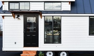 This Sunny $119K Tiny Home With a Porch Is the Perfect Stylish Beach House on Wheels