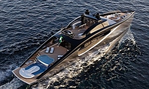 This Superyacht Concept Stands Out With a Sculptural Profile and Ultra-Modern Interior