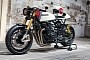 This Svelte Kawasaki Z1000 Cafe Racer Wears Martini Colors, Looks Great Doing It