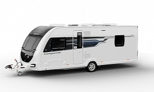This Swift Conqueror Touring Caravan Has a Jet-Inspired Luxe Interior