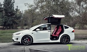 This Tesla Model X Has A Bespoke Bentley Red Leather Interior, Costs $180,000
