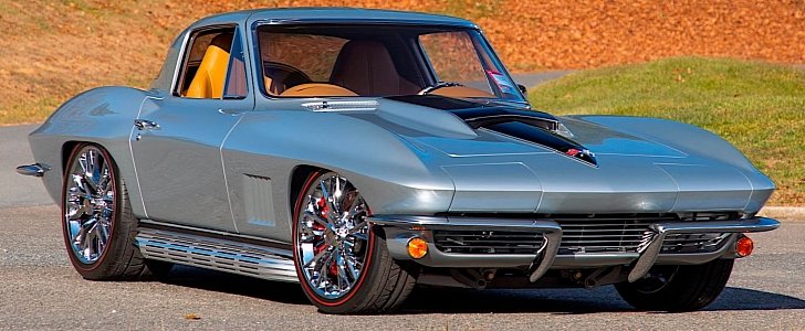 Tilted 1967 Chevrolet Corvette resto mod