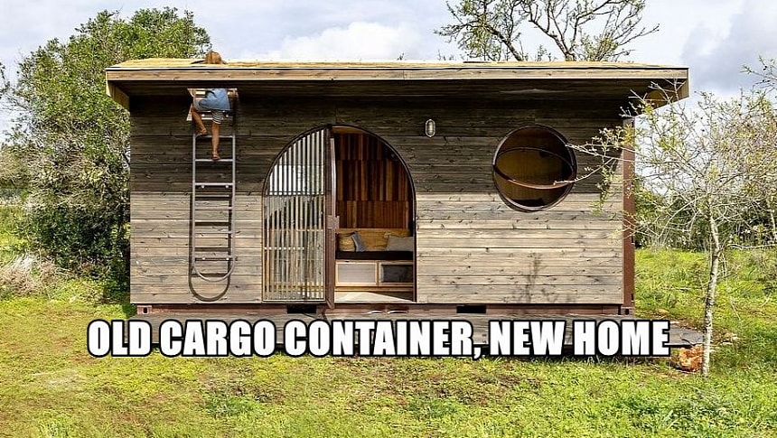 This is Cargo, an old shipping container transformed into a very cozy vacation home