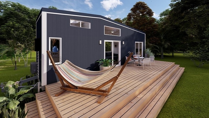 The Lennox tiny house design reveals a smart, fresh layout that's perfect for the modern family