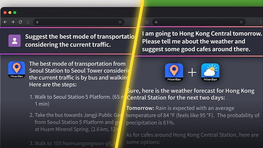The app provides a conversational experience in Google Maps