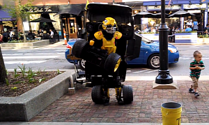 This Transformers Bumblebee Costume Actually Drives