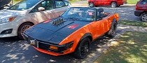 This Triumph TR7 Sports a Big Block Cadillac Surprise Under its Hood, Mostly for Burnouts