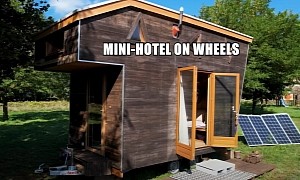 This Ultra-Small Tiny House Can Sleep 6 People, Has Climbing Wall and Bike Storage