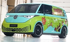 This VW ID. Buzz Is a Modern 'Mystery Machine' With Custom Wrap and Overhauled Suspension